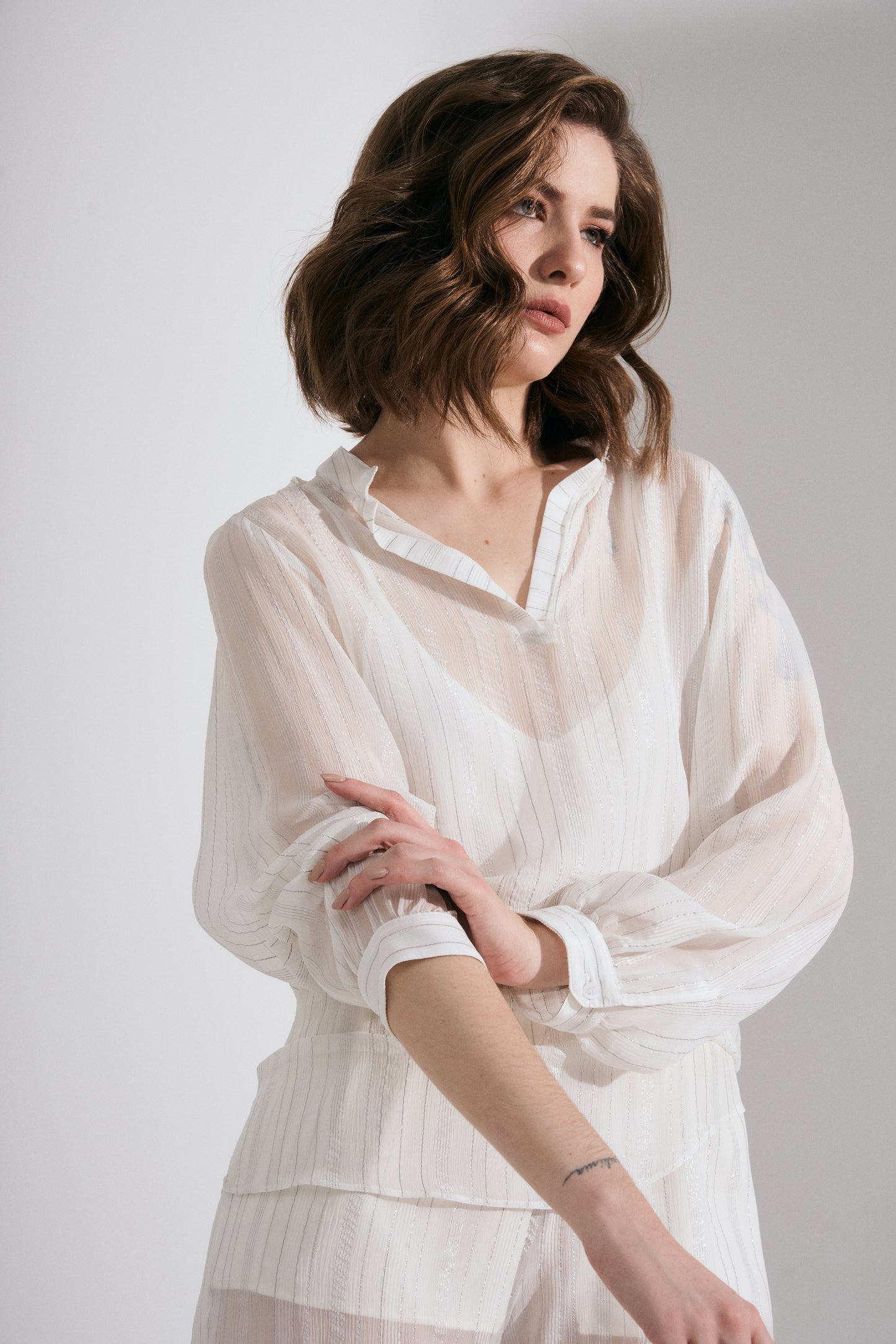 Blusa Cora - Prata Listras