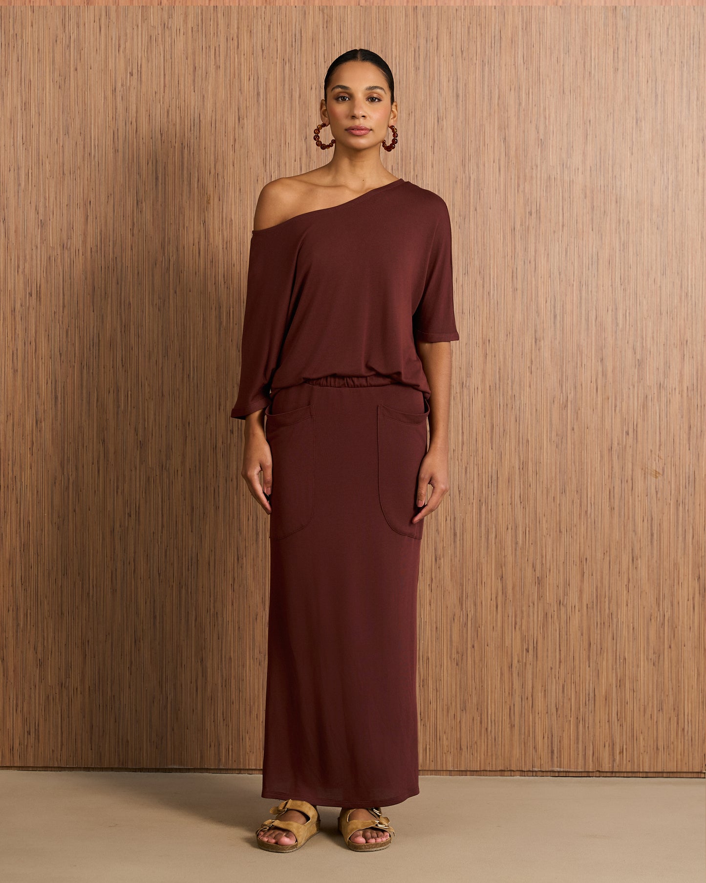 Blusa Eva Malha - Marrom Pinha