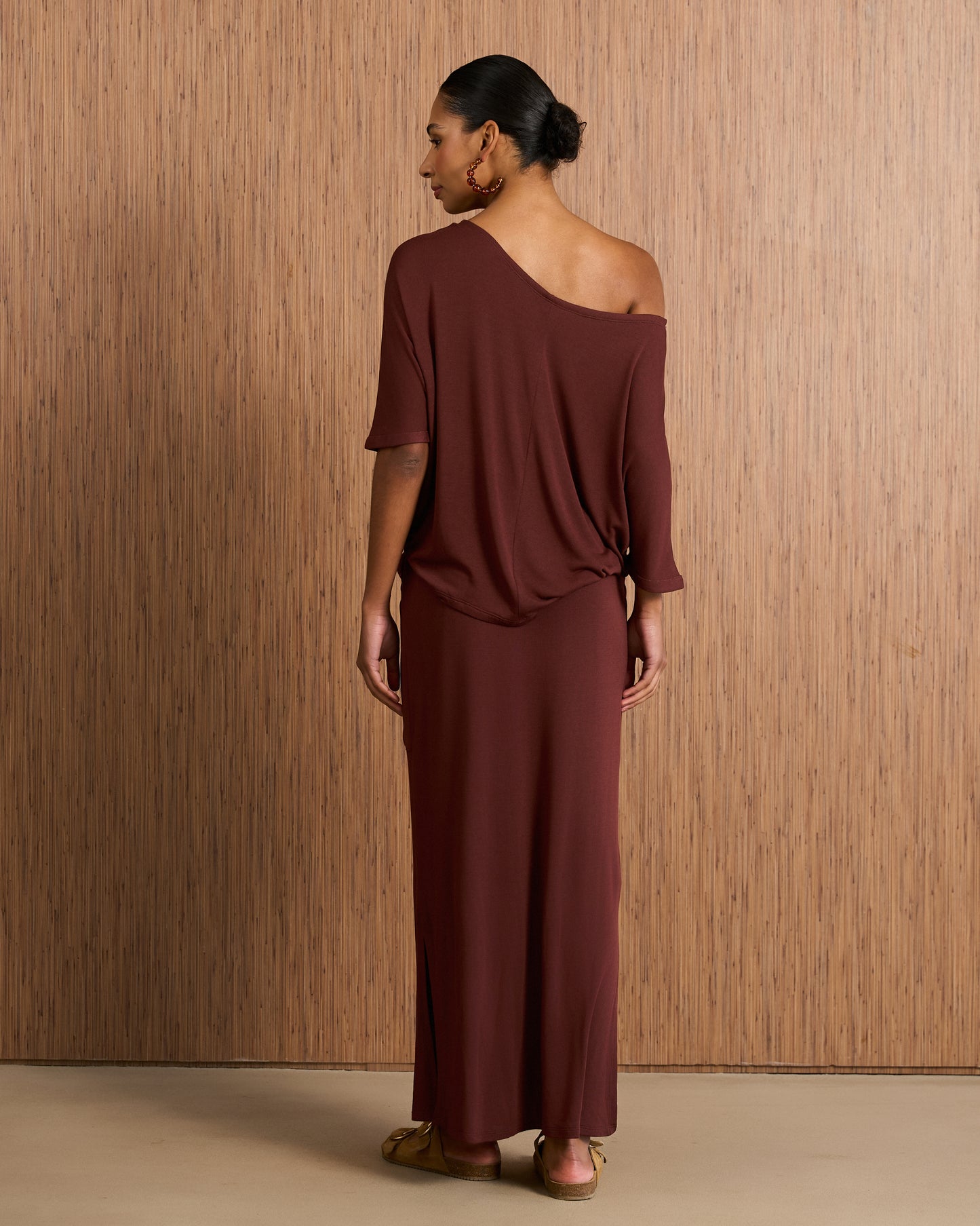 Blusa Eva Malha - Marrom Pinha