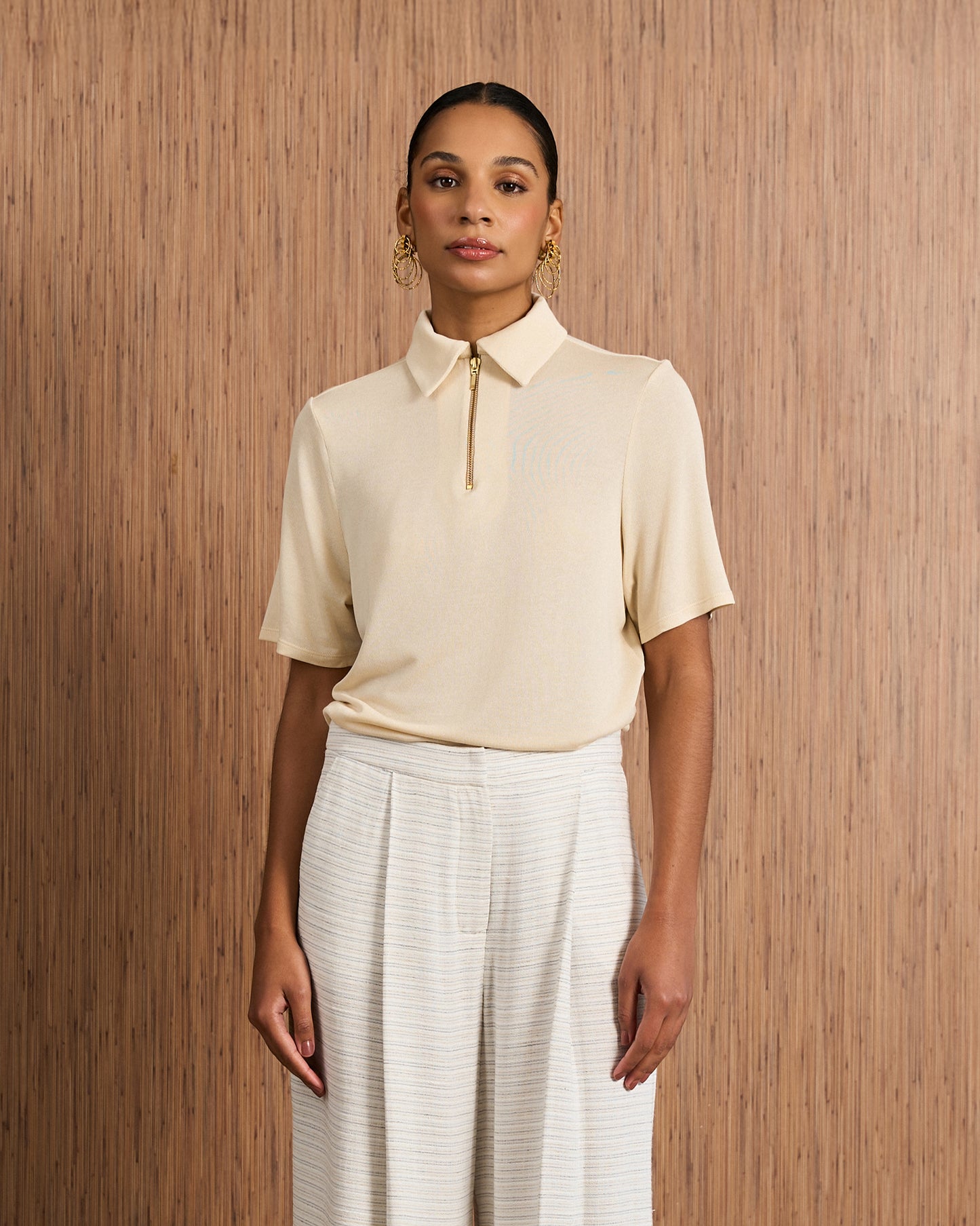 Blusa Polo - Bege Orvalho