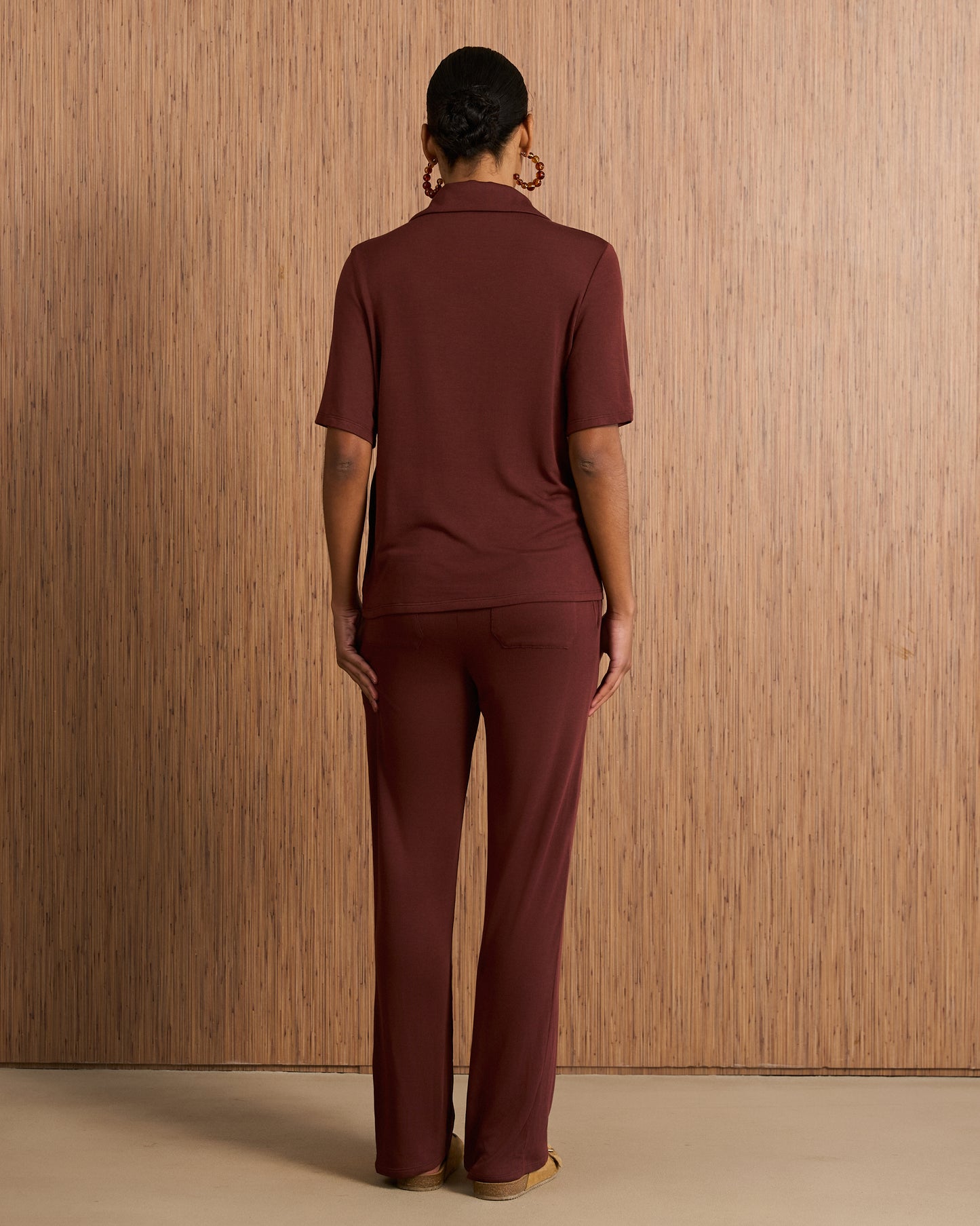 Blusa Polo - Marrom Pinha