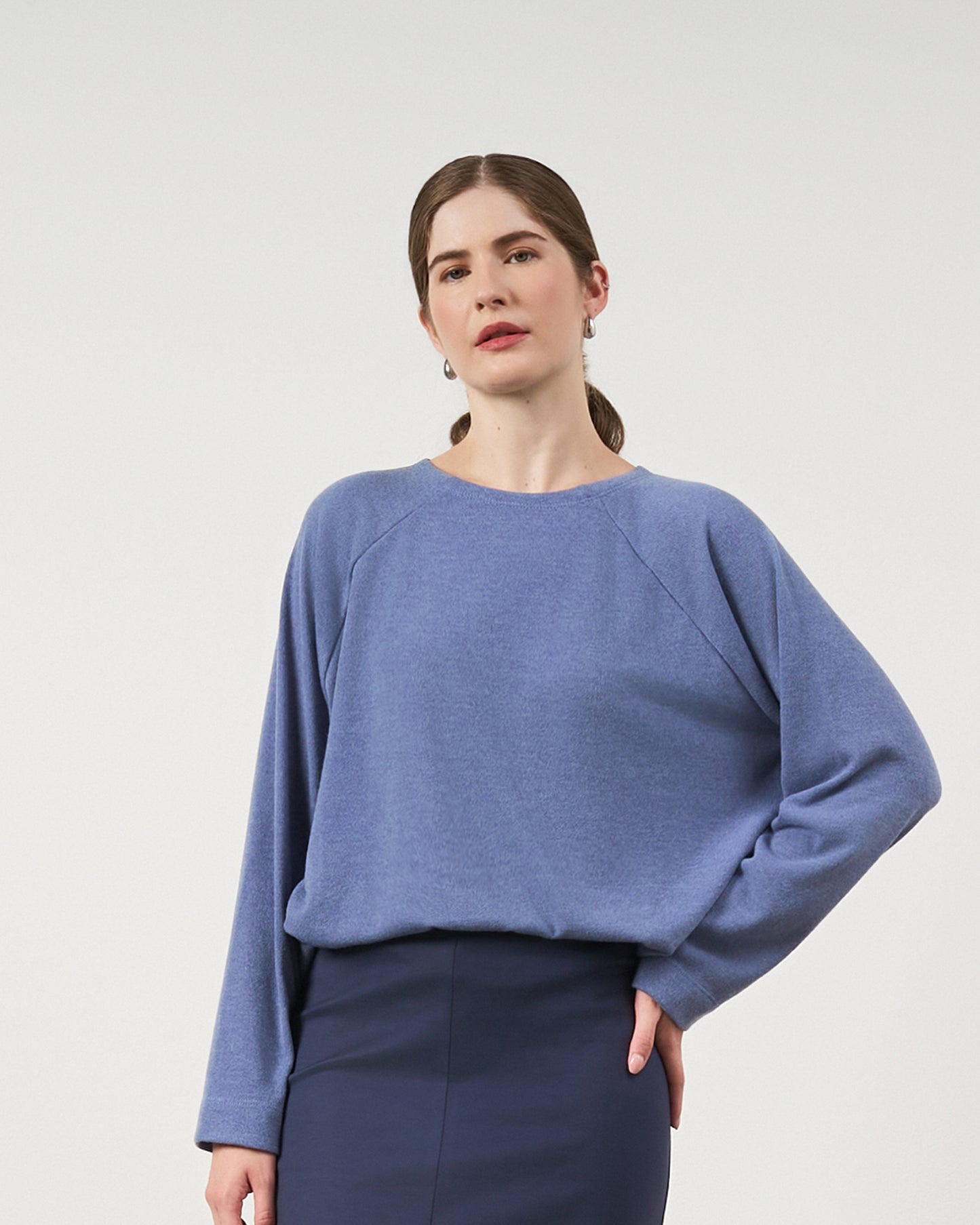 Blusa Ampla Raglan - Azul