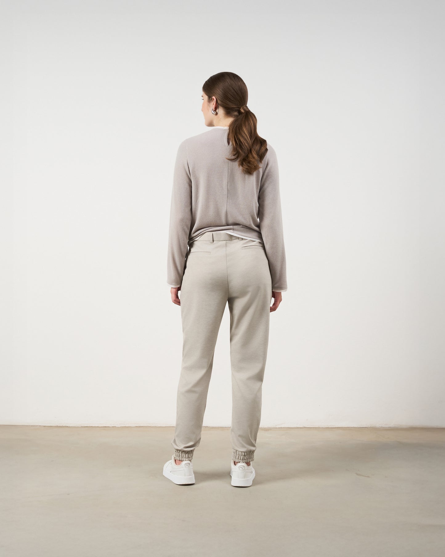 Blusa Básica com Seda - Cinza