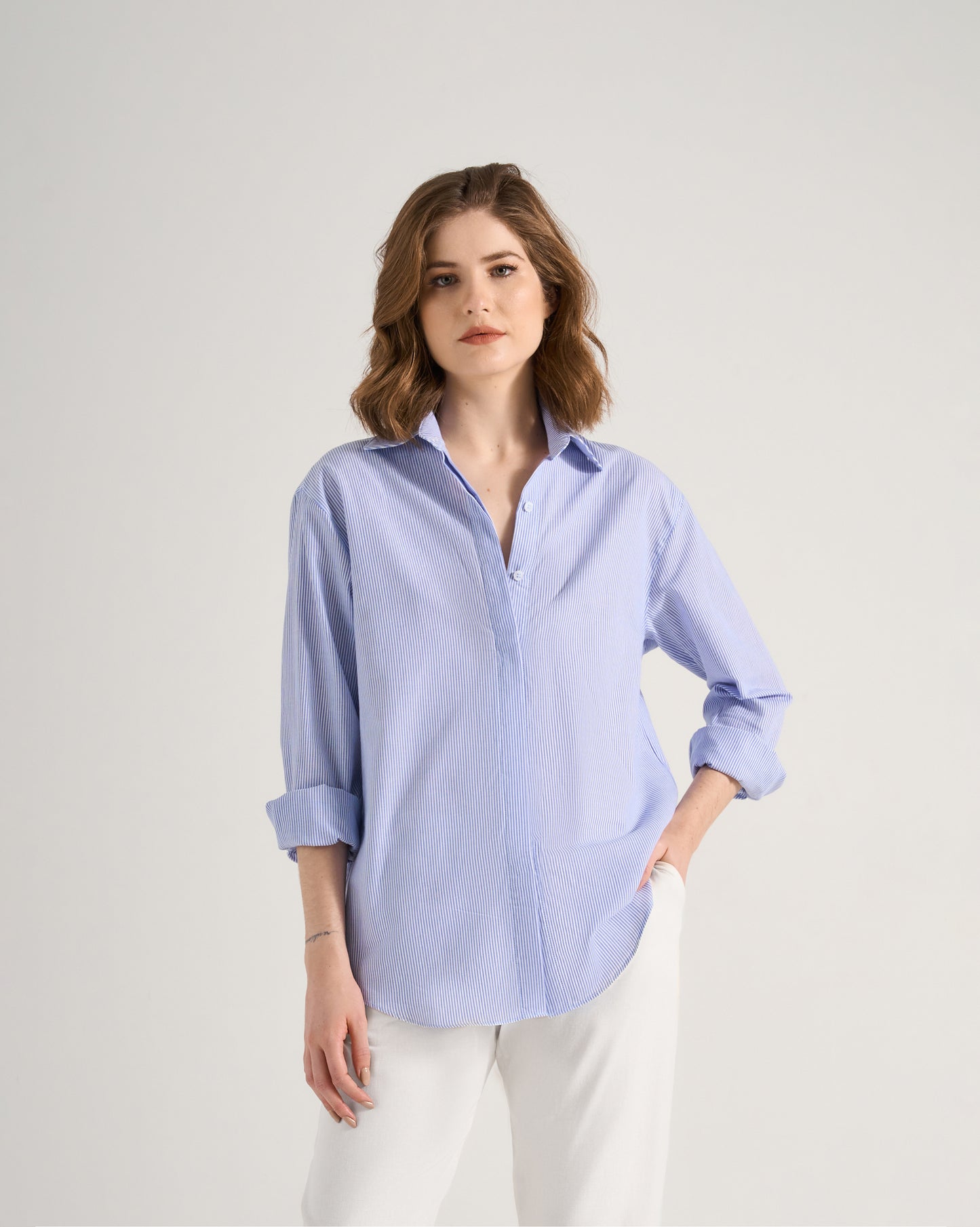Camisa Geórgia - Azul Listras