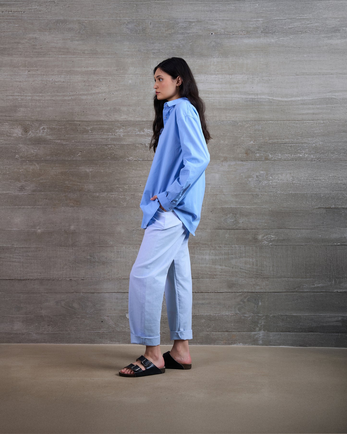 Camisa Geórgia - Azul Risca