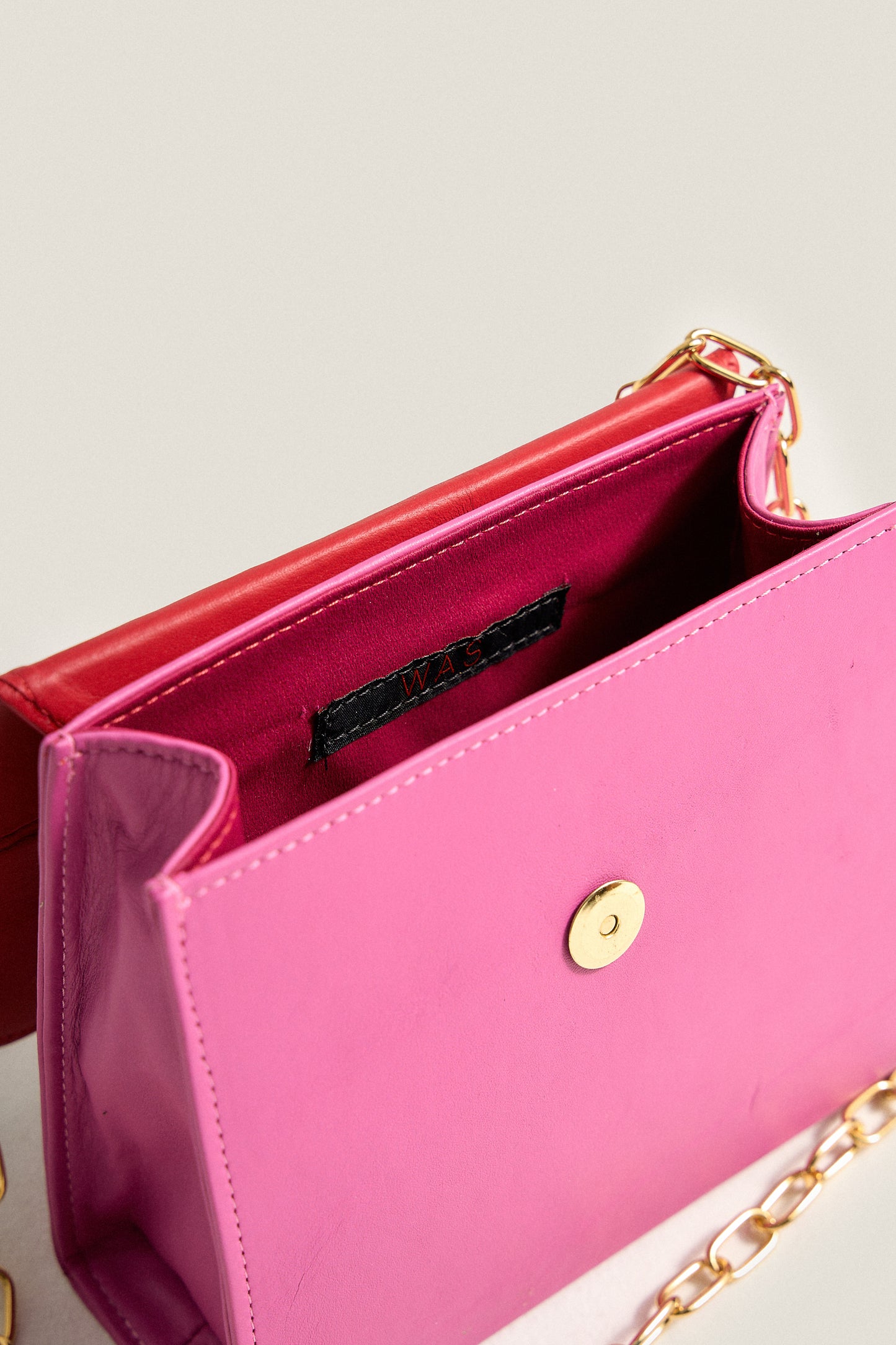 Bolsa Quadrada - Rosa/Vermelho