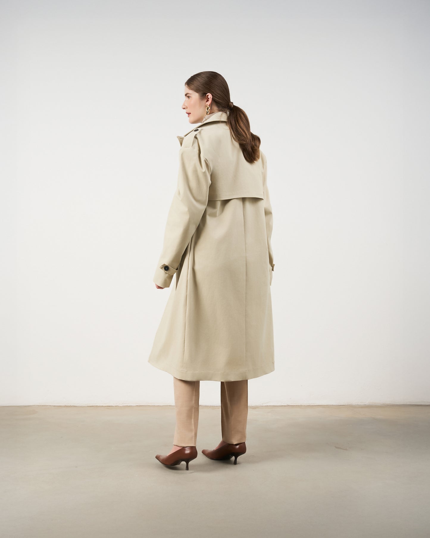 Trench Coat Clássico - Bege Oliva