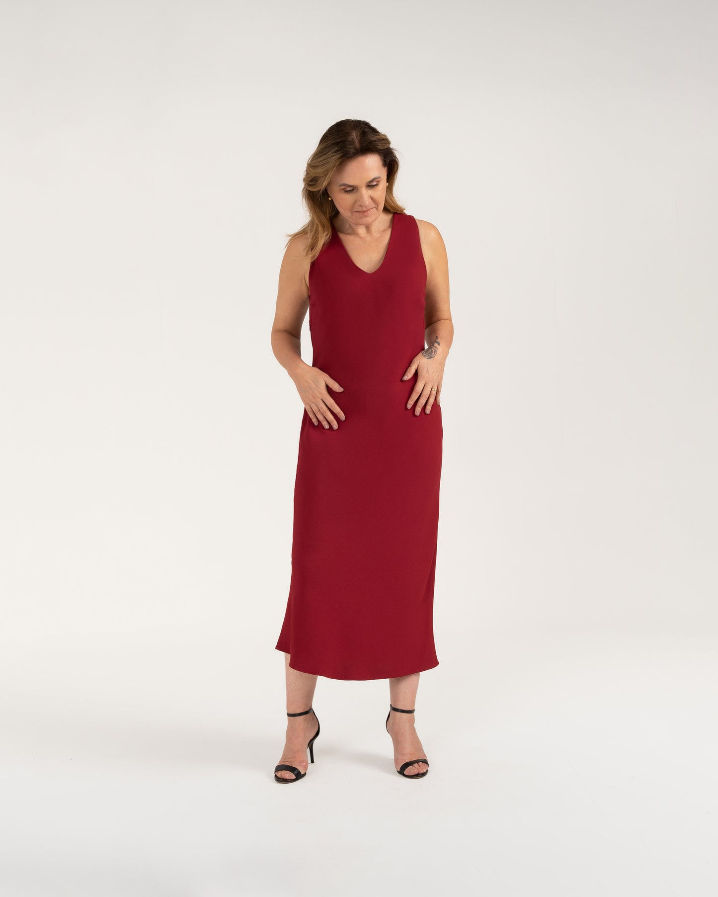Vestido Antúrio - Bordô