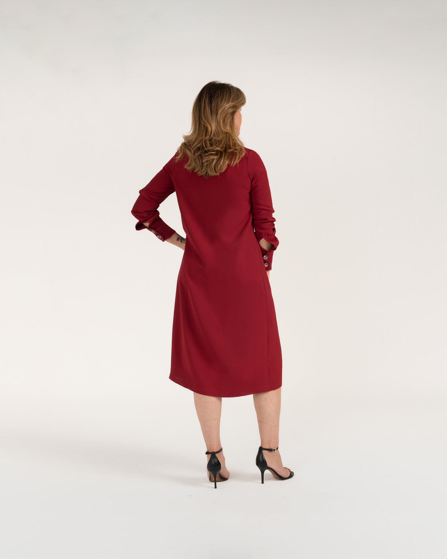 Vestido Basalto - Bordô