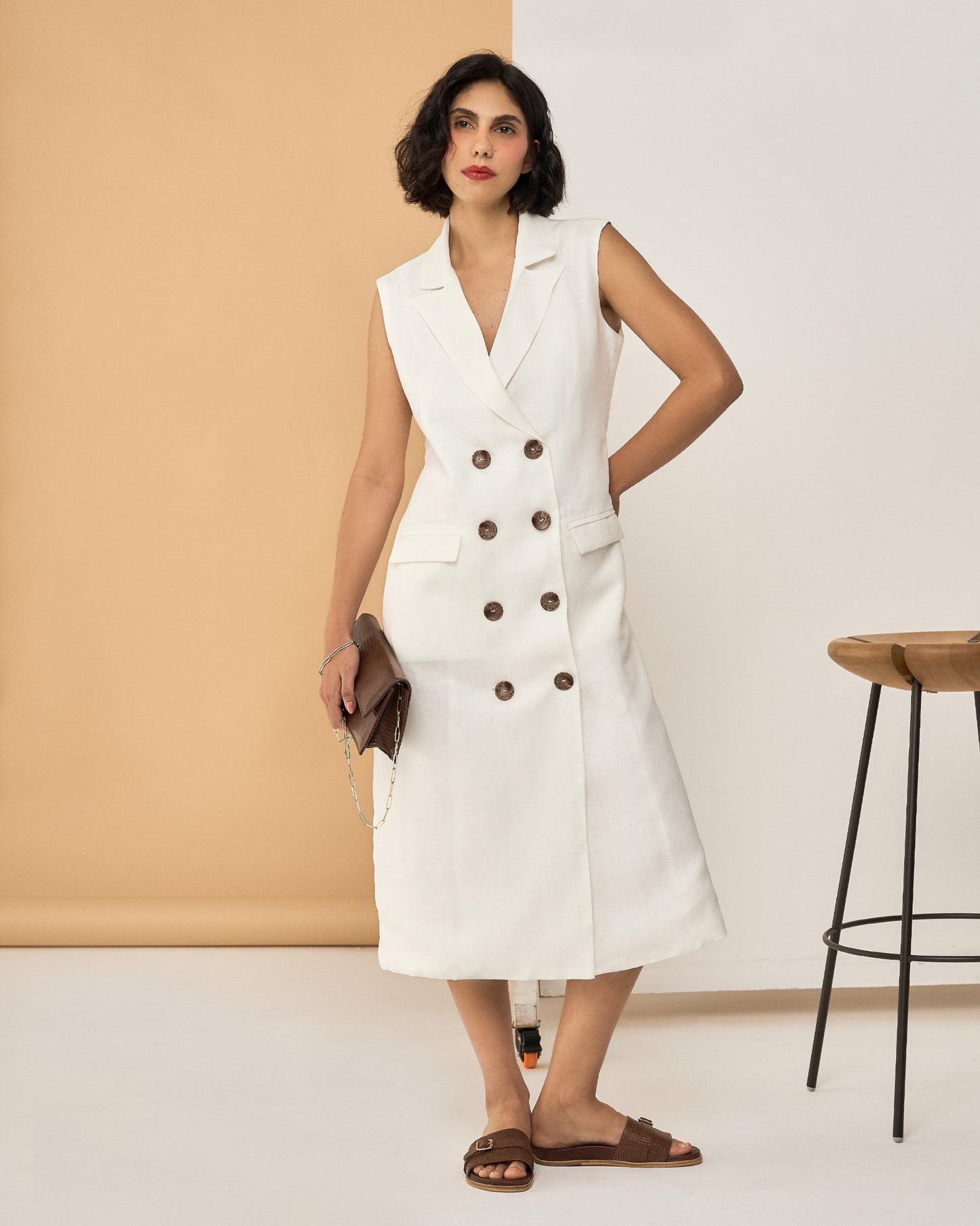 Vestido Lótus - Off-White