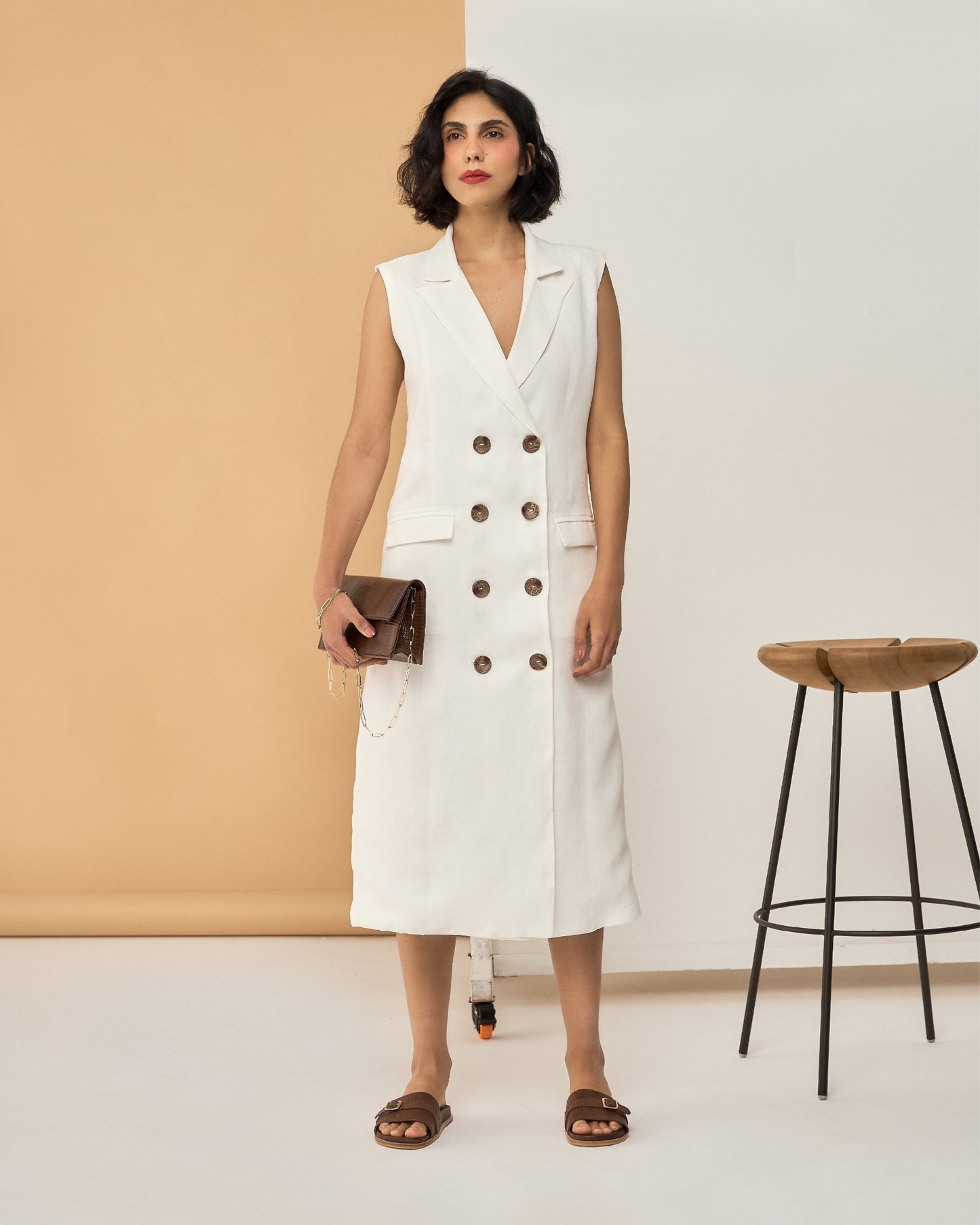 Vestido Lótus - Off-White