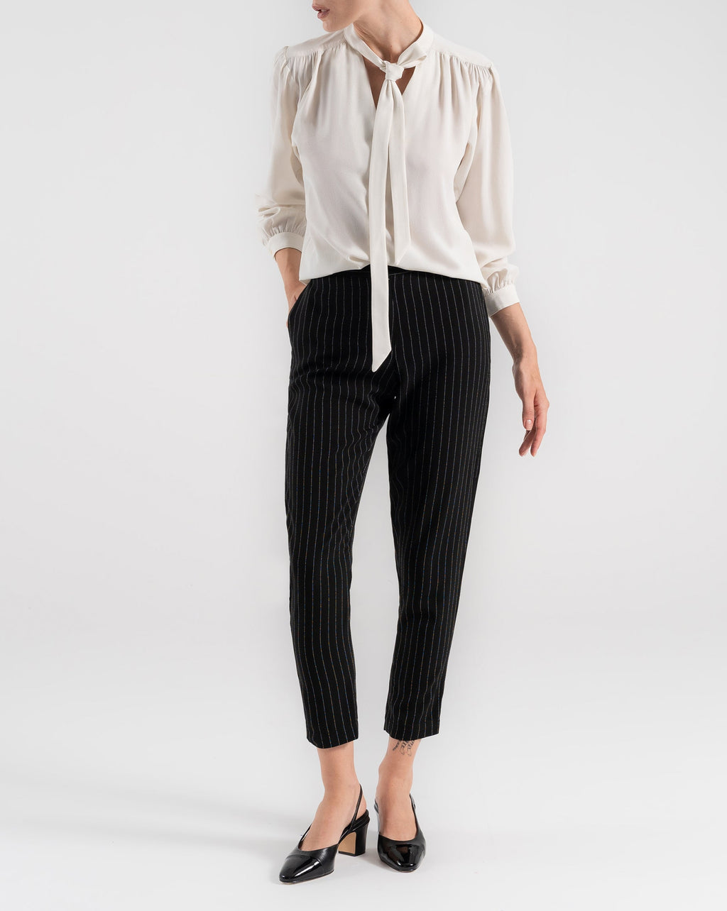 Calça Topázio - Preto Risca de Giz