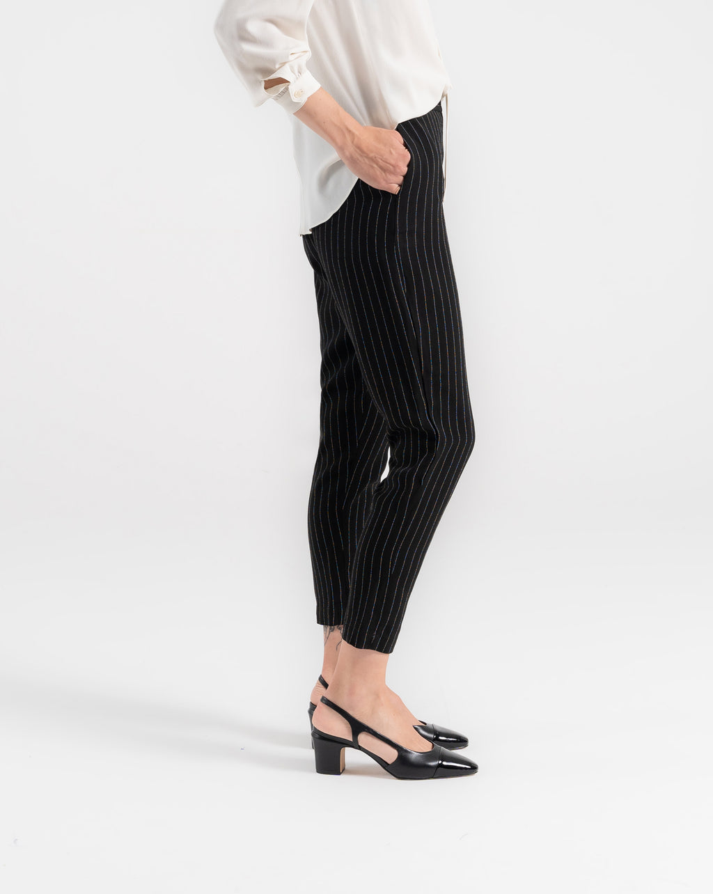 Calça Topázio - Preto Risca de Giz