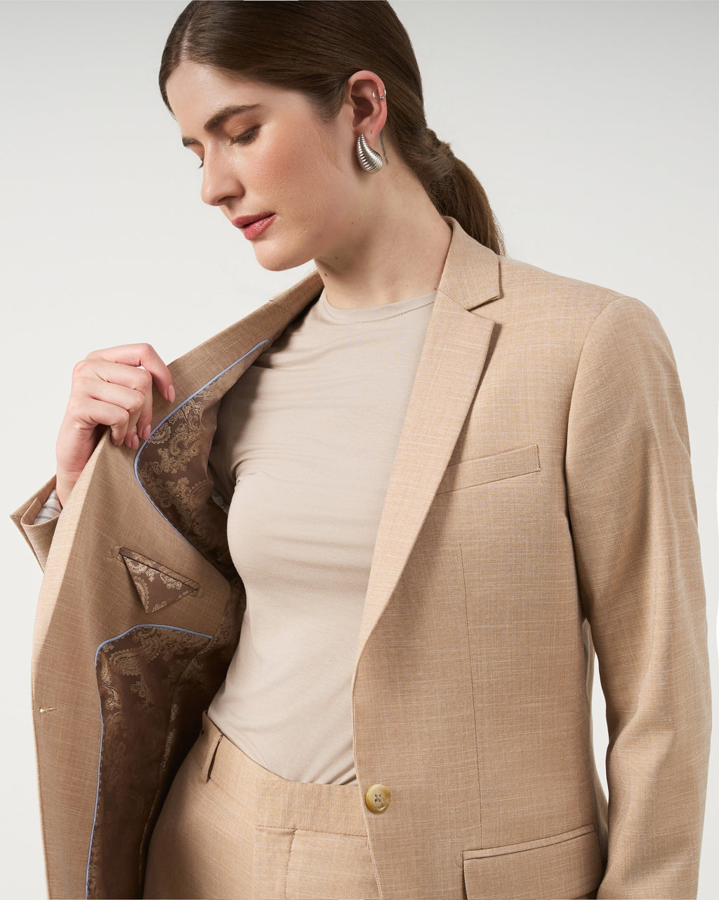 Blazer Sequinho - Conhaque