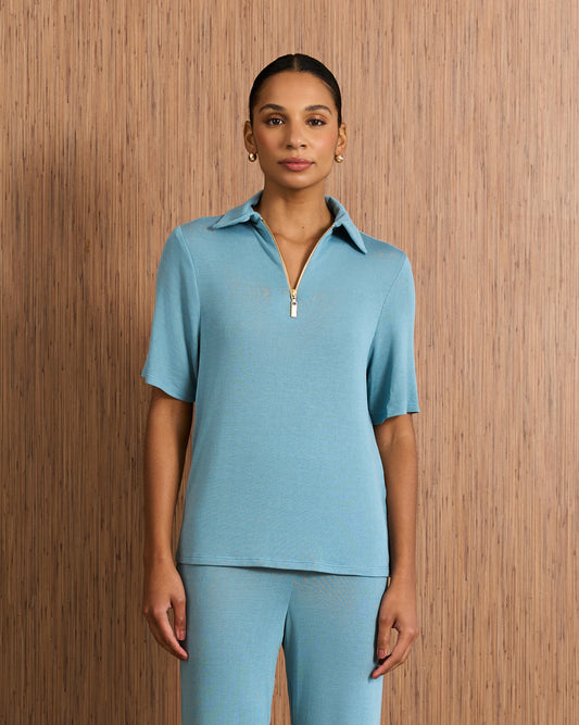 Blusa Polo - Azul Cobalt