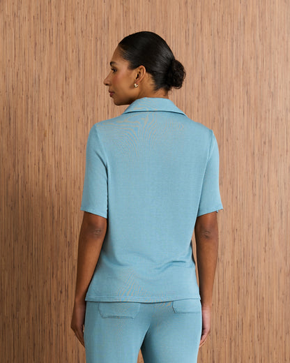 Blusa Polo - Azul Cobalt