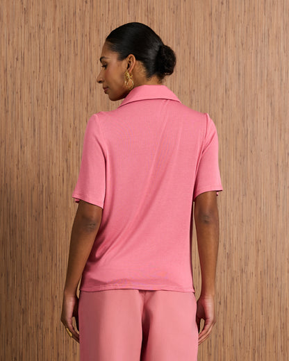 Blusa Polo - Rosa Marquise