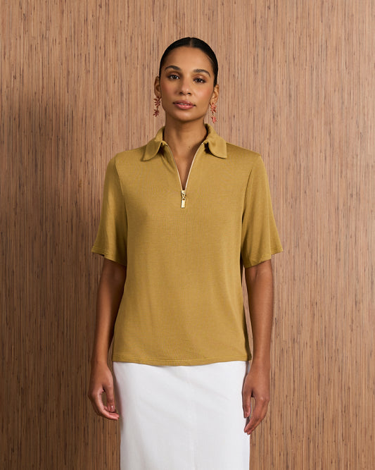 Blusa Polo - Verde Persa
