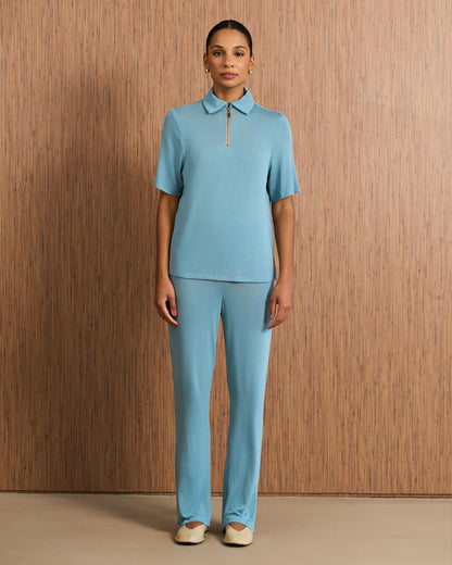 Blusa Polo - Azul Cobalt