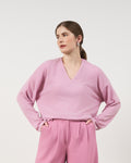 Blusa Ampla Decote V - Rosa