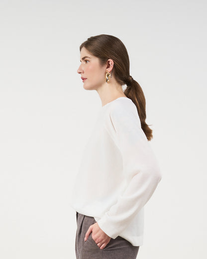 Blusa Ampla Raglan - Off-White