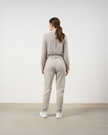 Blusa Básica com Seda - Cinza