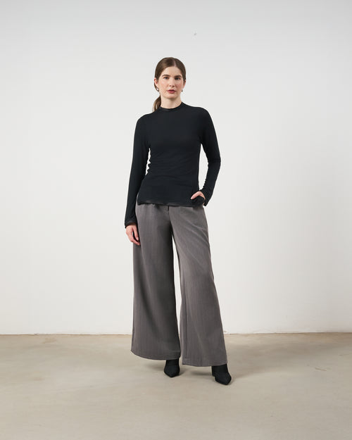 Blusa Básica com Seda - Preto