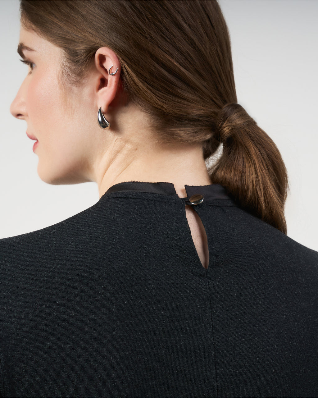 Blusa Básica com Seda - Preto