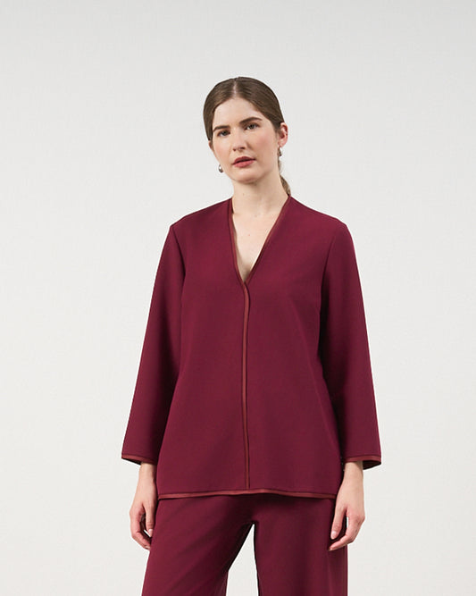 Blusa Fluida - Licor de Cereja