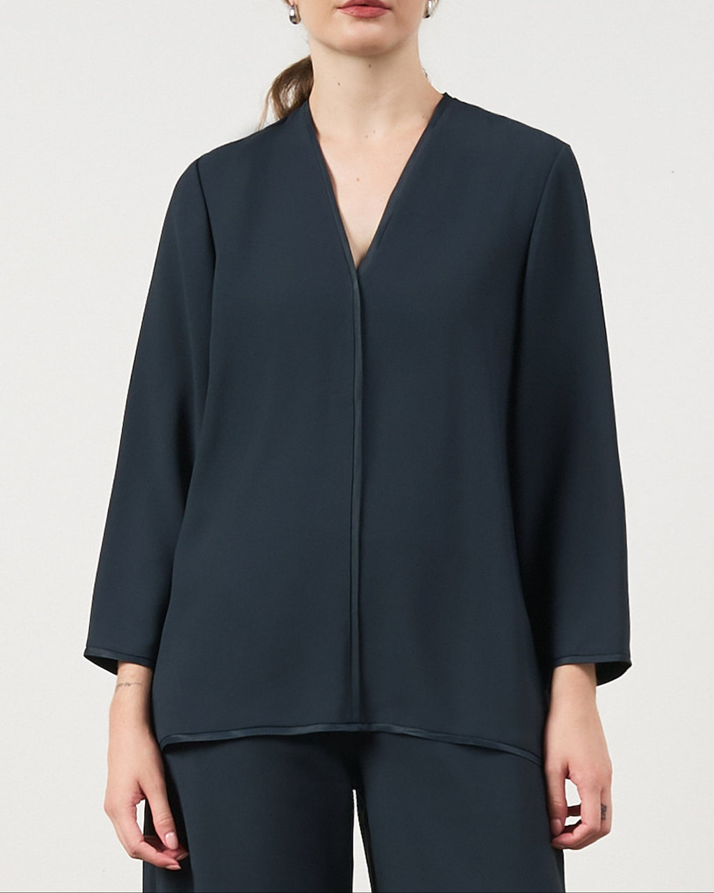 Blusa Fluida - Azul Marinho