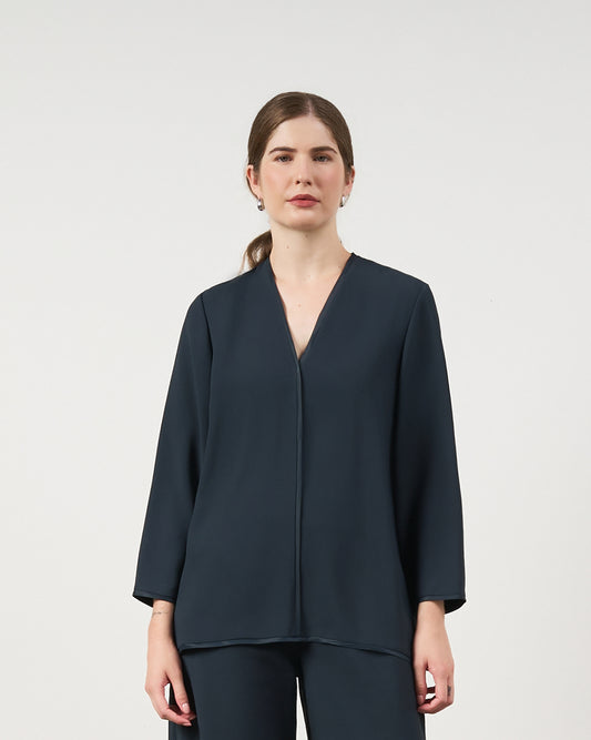 Blusa Fluida - Azul Marinho