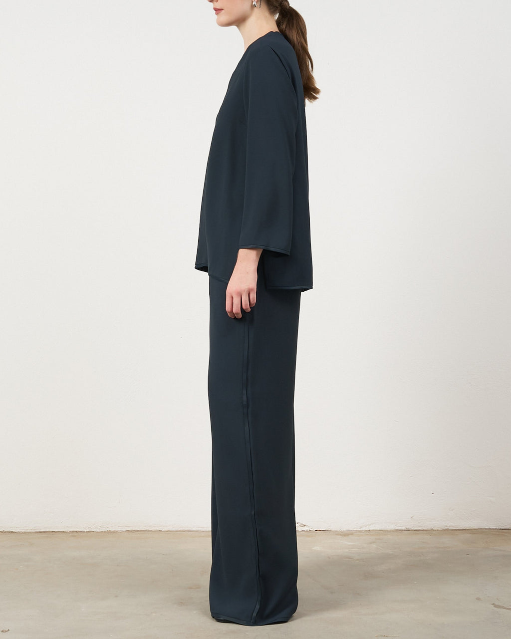 Blusa Fluida - Azul Marinho