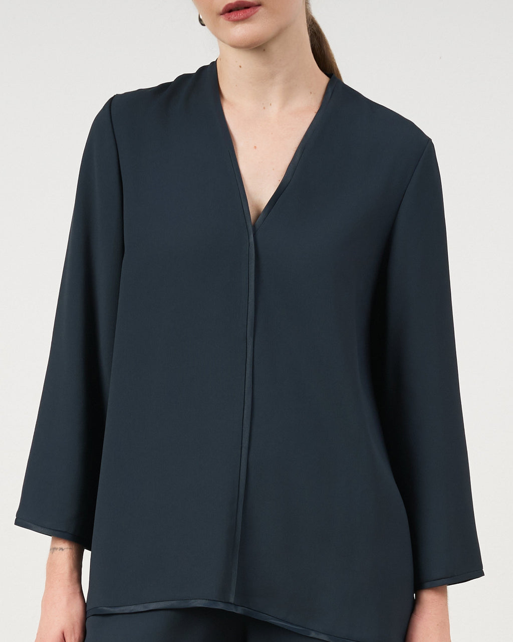 Blusa Fluida - Azul Marinho