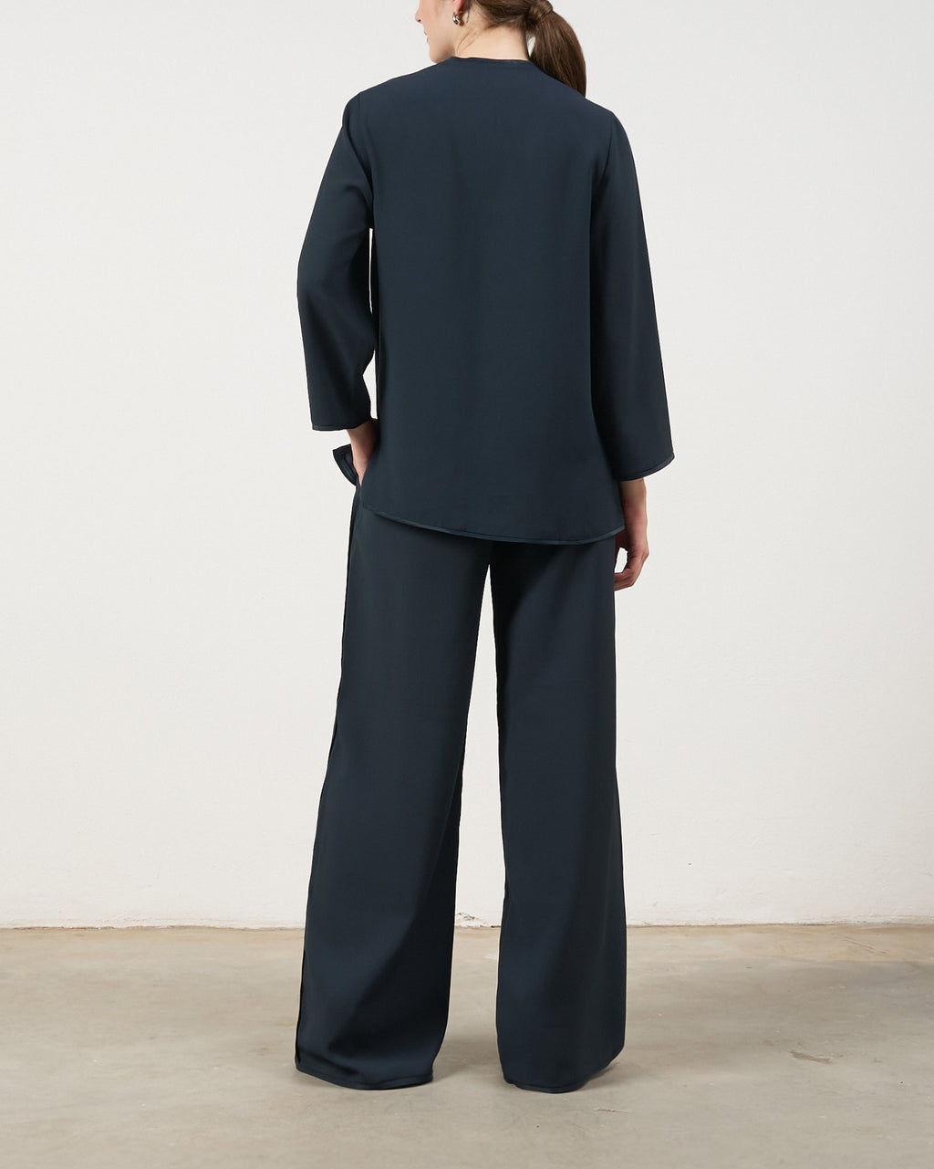 Blusa Fluida - Azul Marinho