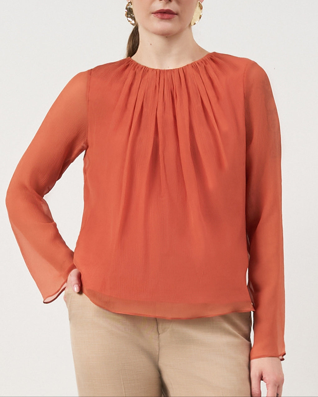 Blusa Franzida - Laranja