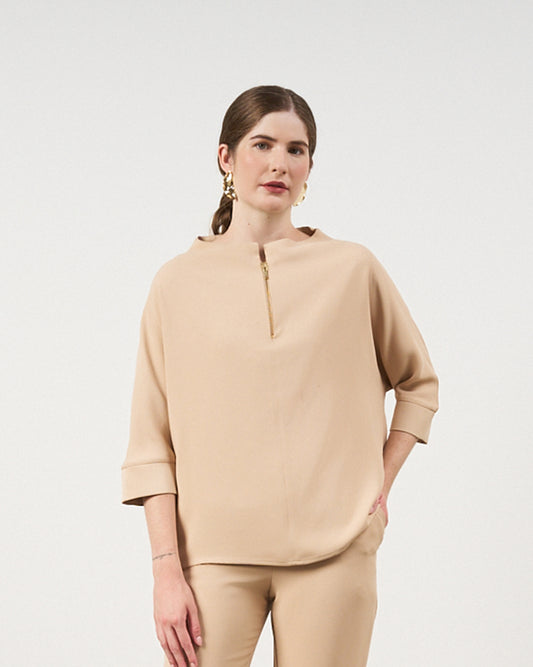 Blusa Gal 3/4 - Marfim