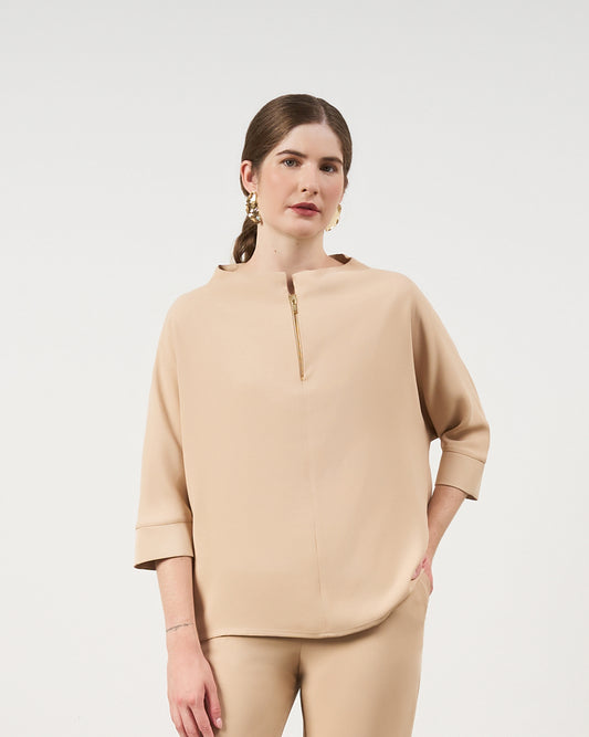 Blusa Gal 3/4 - Marfim