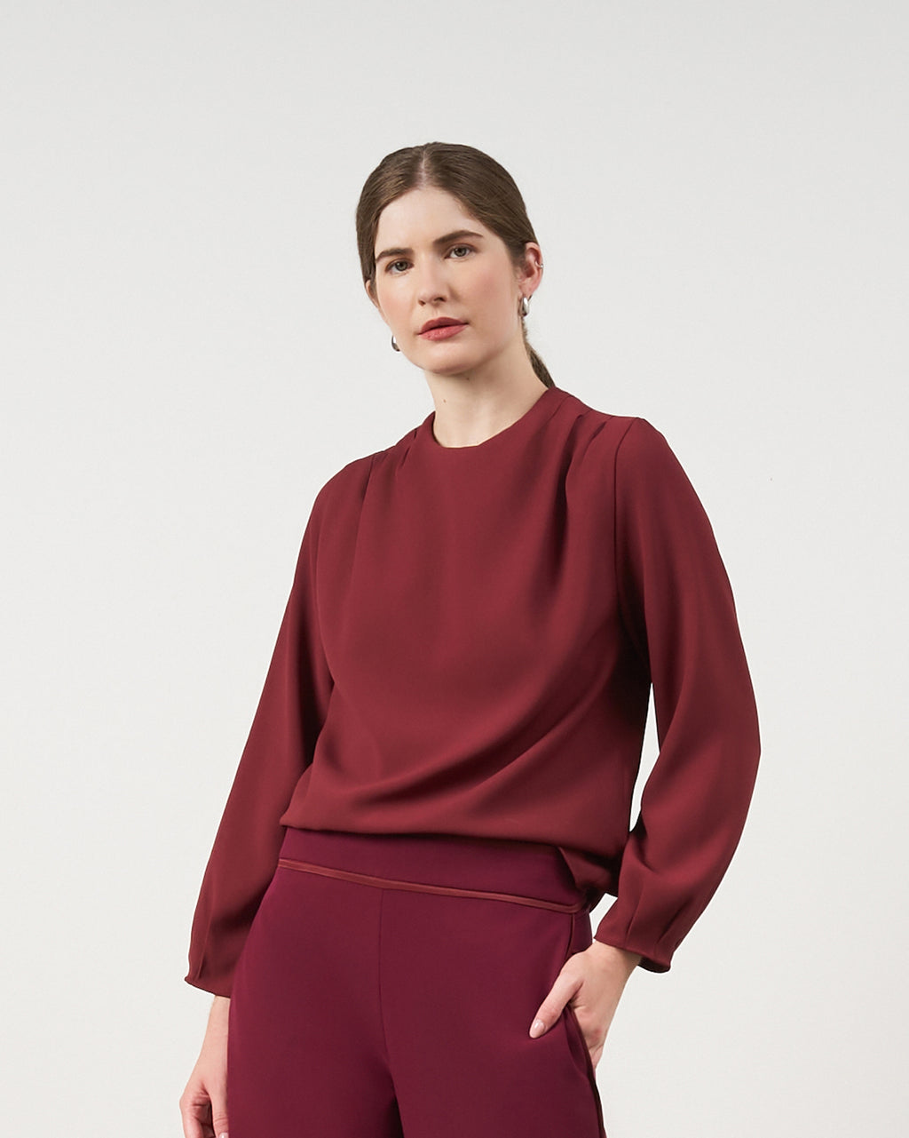 Blusa New Ryca - Merlot