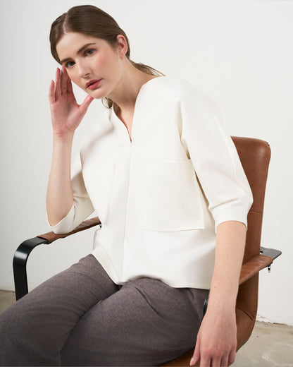 Blusa com Bolsos - Chantilly
