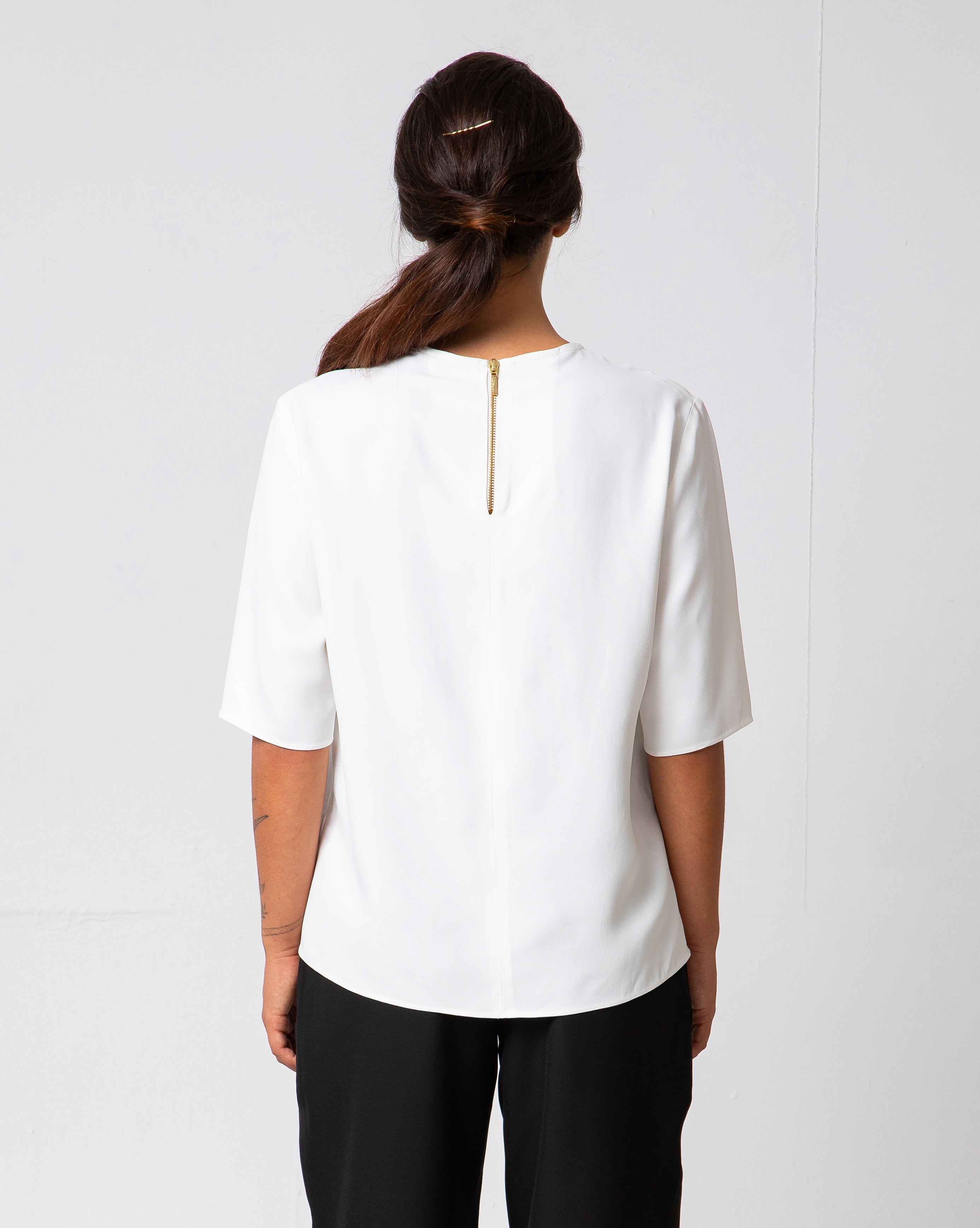 トップス marno Maya tops / White T-shirt Maya - Off White – WAS