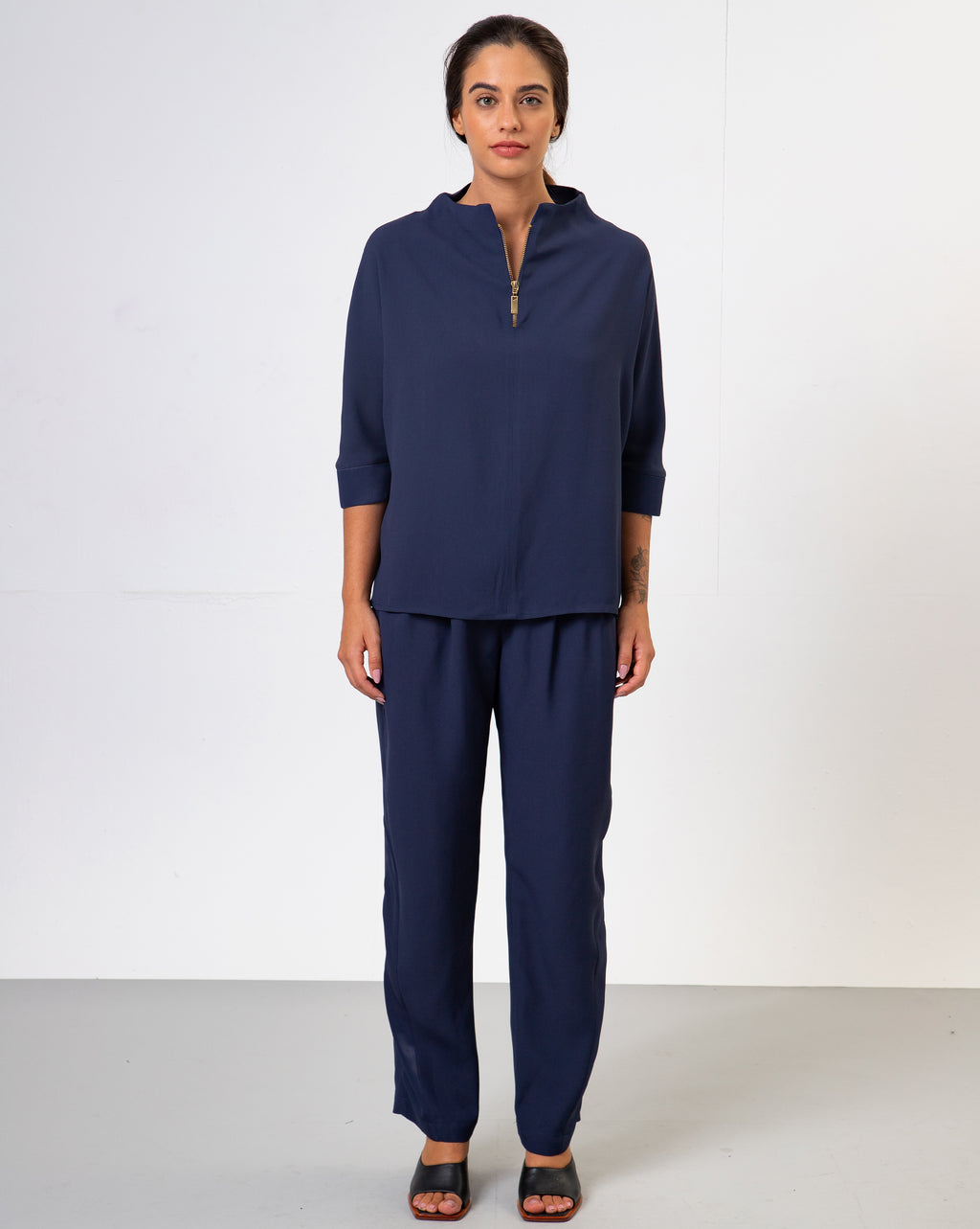 Blusa Gal 3/4 - Azul Dark