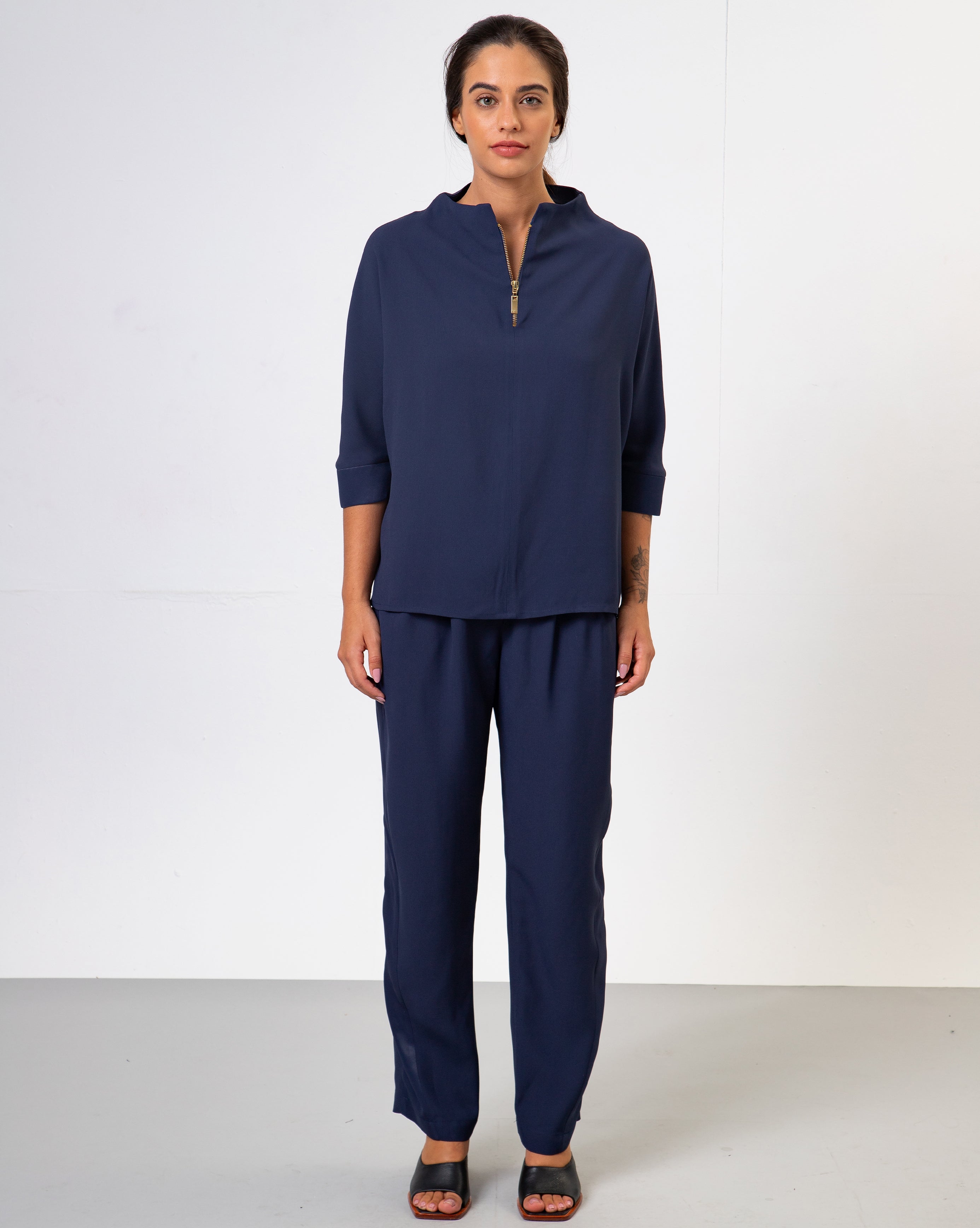 Blusa Gal 3/4 - Azul Dark