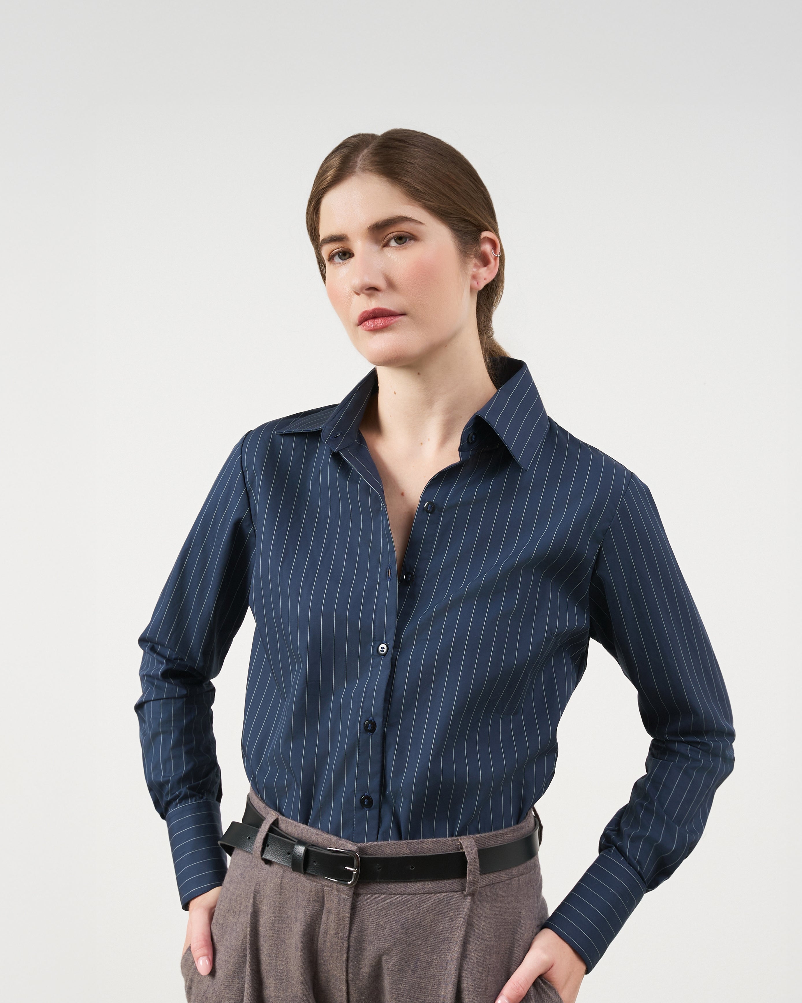 Camisa Cristal - Azul Marinho Risca