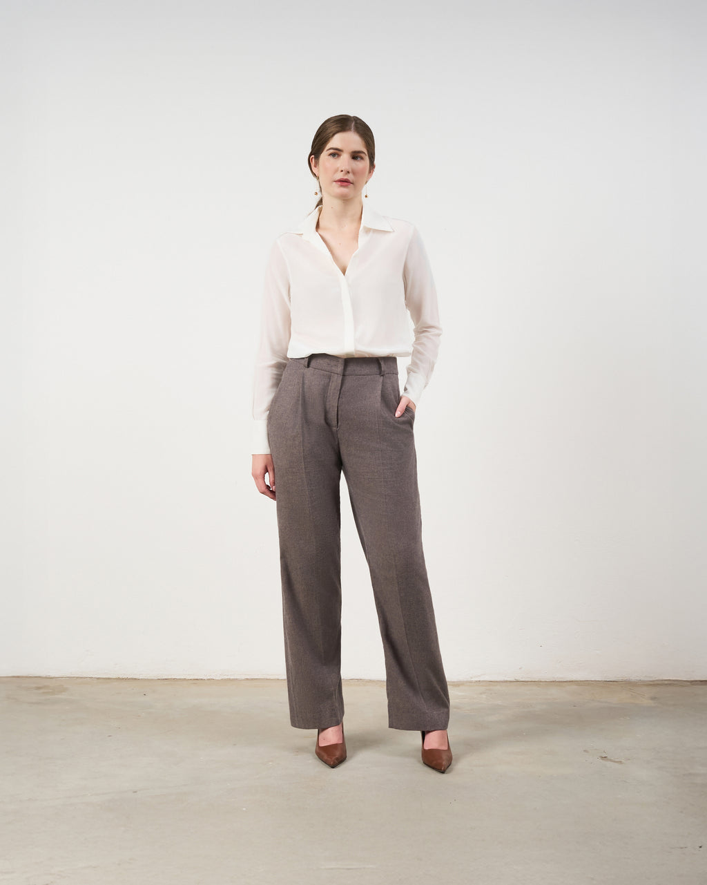 Camisa Mariana - Seda Pura | Off-White