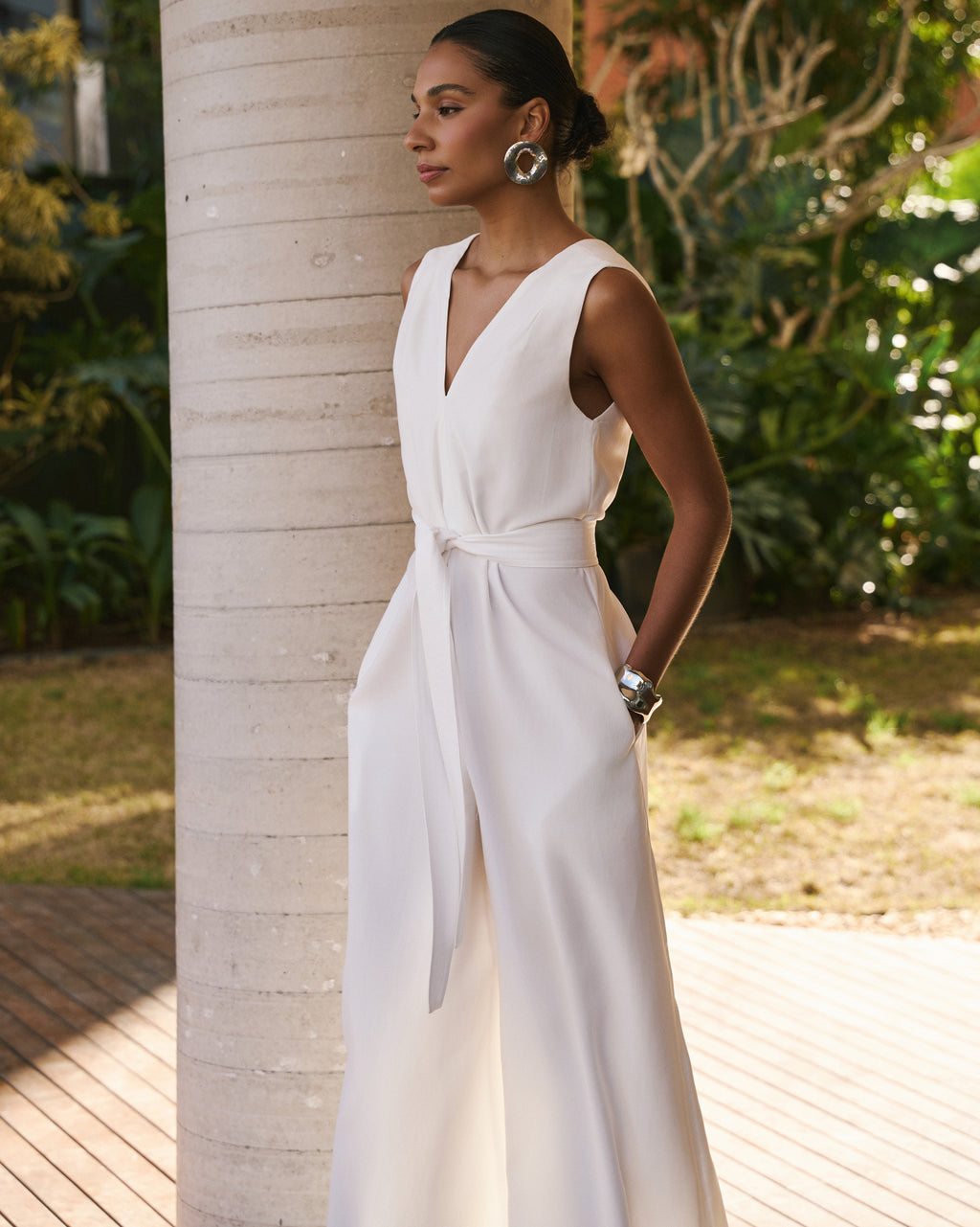 Macacão Solto - Off-White