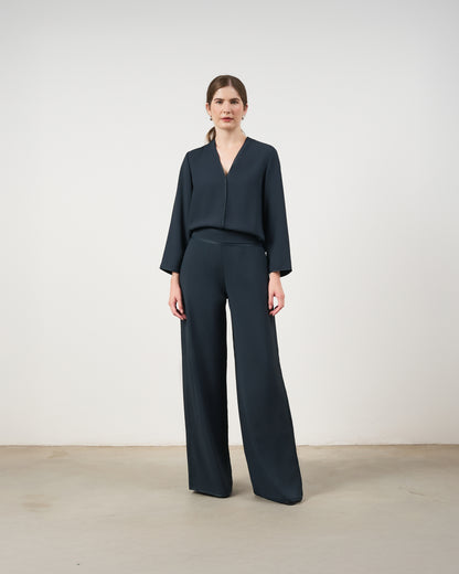 Pantalona Fluida - Azul Marinho