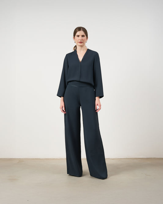 Pantalona Fluida - Azul Marinho