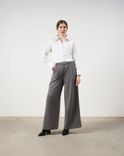 Pantalona Safira - Grafite Risca de Giz