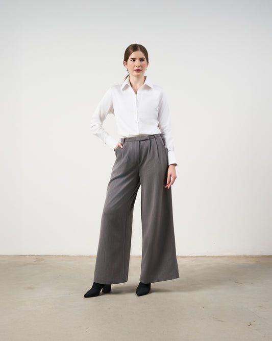 Pantalona Safira - Grafite Risca de Giz
