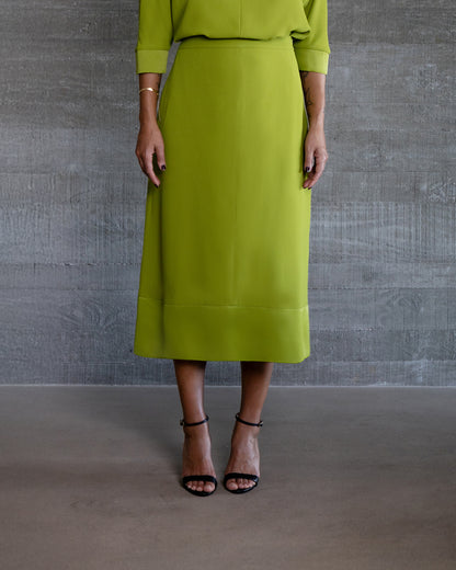 Saia com Barrado - Verde Lime
